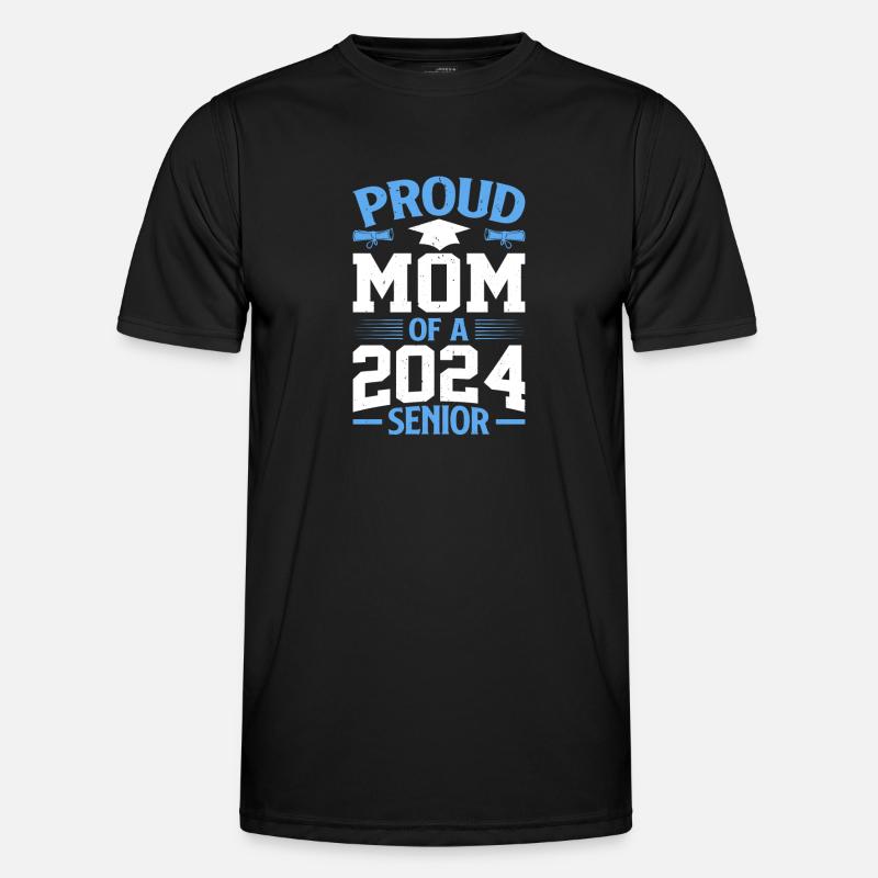 Lustige Stolze Mutter Eines Abschlussgeschenks - Männer Funktions-T-Shirt - Schwarz