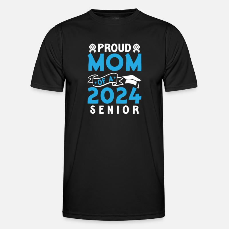 Lustige Stolze Mutter Eines Abschlussgeschenks - Männer Funktions-T-Shirt - Schwarz
