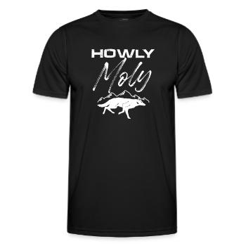 howly moly Design pour un passionné de coyote - T-shirt sport Homme - noir - Devant - AI Model Male 178 dark (178cm)