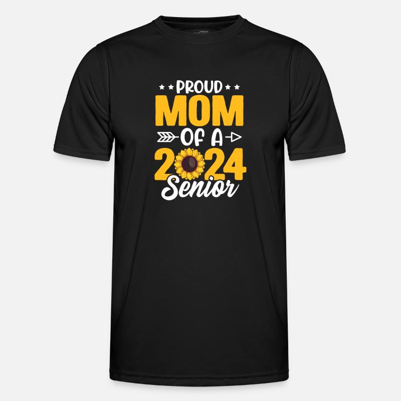 Lustige Stolze Mutter Eines Abschlussgeschenks - Männer Funktions-T-Shirt - Schwarz
