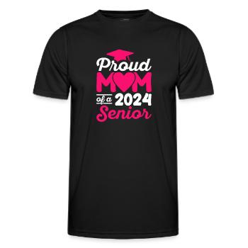 Funny Proud Mom Of A Graduation Gift - Men's Functional T-Shirt - black - Front - AI Model Male 178 dark (178cm)