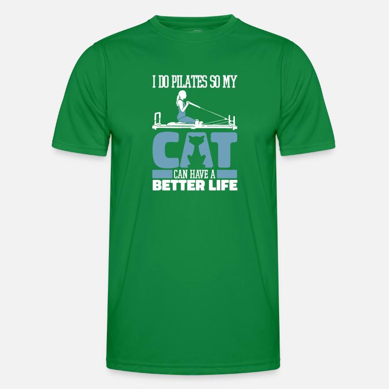 Chat Pilates T-shirt sport Homme