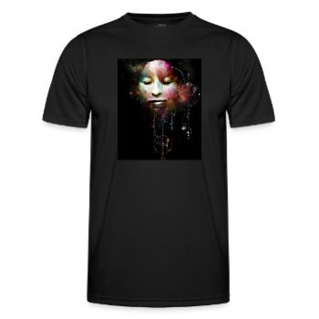 le visage - T-shirt sport Homme - noir - Devant - AI Model Male 178 dark (178cm)