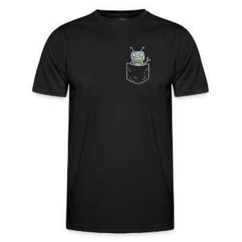 Roboter - Männer Funktions-T-Shirt - Schwarz - Vorne - AI Model Male 178 dark (178cm)