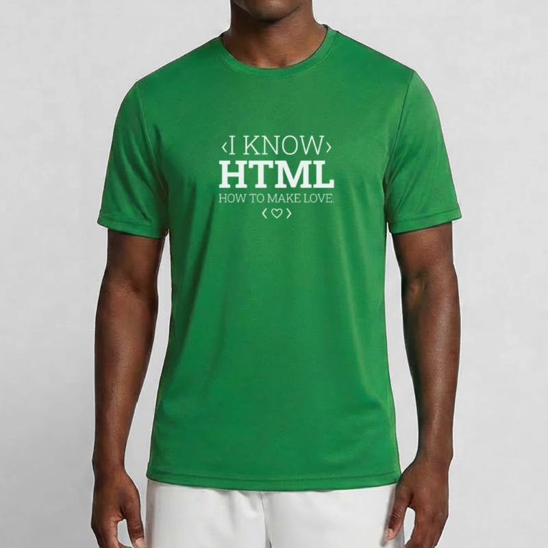 Developer Coder Programmer Html Men's Functional T-Shirt