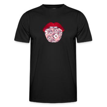 Jeu de société Jeu de société Langue - T-shirt sport Homme - noir - Devant - AI Model Male 178 dark (178cm)