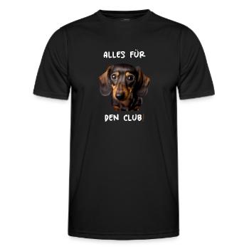 Süßer Dackel - Alles für den Club! - Männer Funktions-T-Shirt - Schwarz - Vorne - AI Model Male 178 dark (178cm)