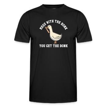 Cadeau Oies Fair Goose - T-shirt sport Homme - noir - Devant - AI Model Male 178 dark (178cm)