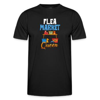 Flea Market Flea Market Funny Articles Market - Men's Functional T-Shirt - black - Front - AI Model Male 178 dark (178cm)