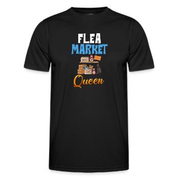 Flea Market Flea Market Funny Articles Market - Men's Functional T-Shirt - black - Front - AI Model Male 178 dark (178cm)