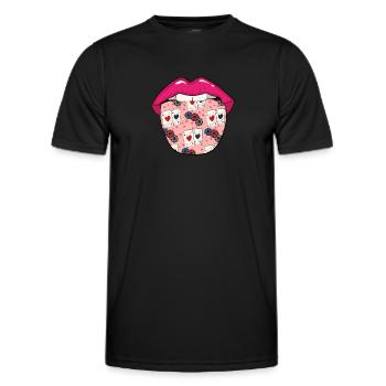 Poker Tongue - Men's Functional T-Shirt - black - Front - AI Model Male 178 dark (178cm)