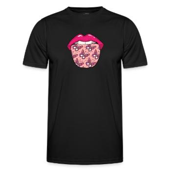 Butterfly tongue - Men's Functional T-Shirt - black - Front - AI Model Male 178 dark (178cm)