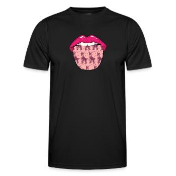 Deer tongue - Men's Functional T-Shirt - black - Front - AI Model Male 178 dark (178cm)
