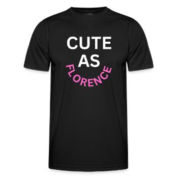 Cute as Florence Name - Men's Functional T-Shirt - black - Front - AI Model Male 178 dark (178cm)