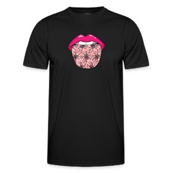 Spider Tongue - Men's Functional T-Shirt - black - Front - AI Model Male 178 dark (178cm)