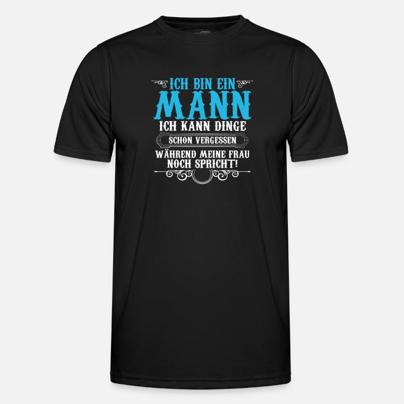Ich Bin Ein Mann - Männer Funktions-T-Shirt - Schwarz