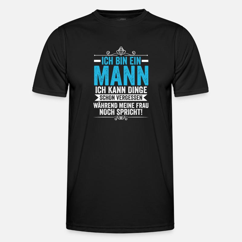 Ich Bin Ein Mann - Männer Funktions-T-Shirt - Schwarz