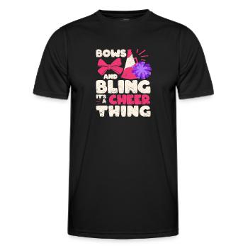 L’équipe de jeunes Cheerleader mignonne s’incline et saigne - T-shirt sport Homme - noir - Devant - AI Model Male 178 dark (178cm)
