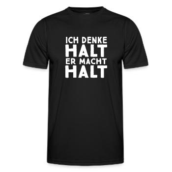 Ich denke halt Verliebte Paare Liebesbeweis - Männer Funktions-T-Shirt - Schwarz - Vorne - AI Model Male 178 dark (178cm)