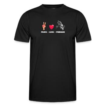 Lustiges Parkourläufer Freerunner Geschenk - Männer Funktions-T-Shirt - Schwarz - Vorne - AI Model Male 178 dark (178cm)