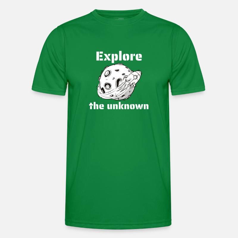 Explore The Unknown Retro Outer Space Designs Männer Funktions-T-Shirt