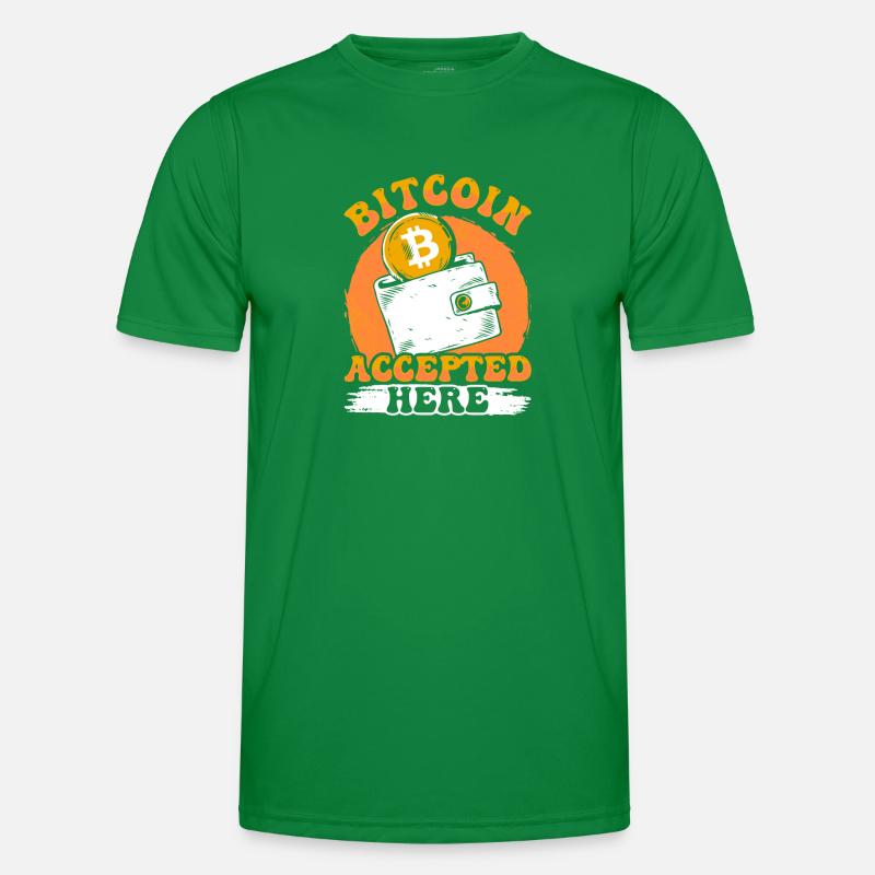 Bitcoin Accepted Here Men's Functional T-Shirt