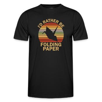 Origami Papier Flieger Papier Kunst Pilot - Männer Funktions-T-Shirt - Schwarz - Vorne - AI Model Male 178 dark (178cm)