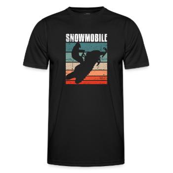 Vintage Motorschlitten Motorschlitten - Männer Funktions-T-Shirt - Schwarz - Vorne - AI Model Male 178 dark (178cm)