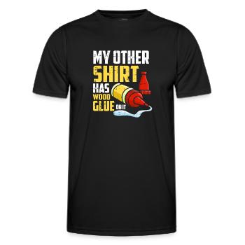 Tournage sur bois Tournage sur bois adhésif Tournage sur bois - T-shirt sport Homme - noir - Devant - AI Model Male 178 dark (178cm)