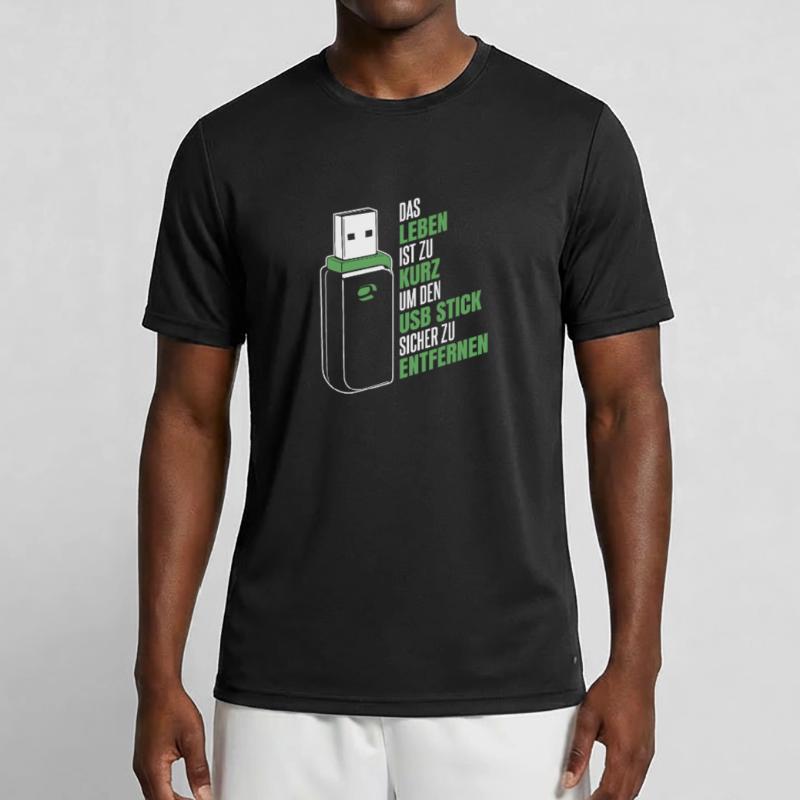 Entwickler Coder Programmierer USB Männer Funktions-T-Shirt