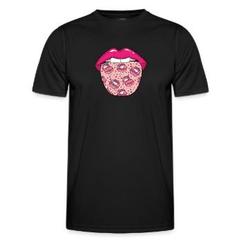 Sheep tongue - Men's Functional T-Shirt - black - Front - AI Model Male 178 dark (178cm)