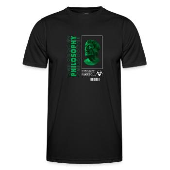 Philiosophy Streetwear - Männer Funktions-T-Shirt - Schwarz - Vorne - AI Model Male 178 dark (178cm)