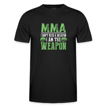 No weapons mma - Men's Functional T-Shirt - black - Front - AI Model Male 178 dark (178cm)