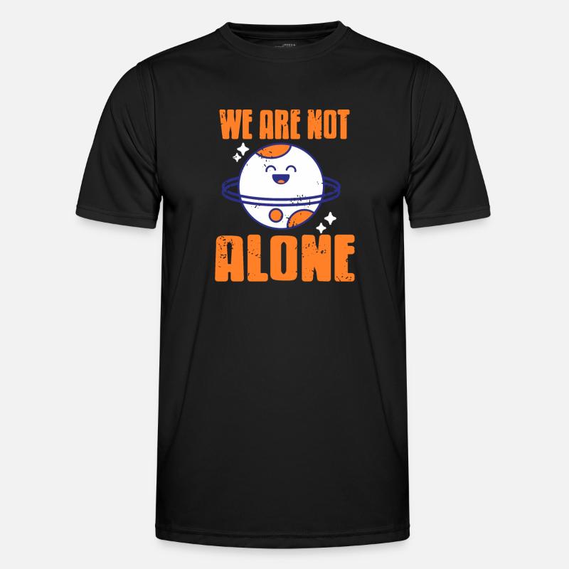 We Are Not Alone Retro Vintage Space Planets Männer Funktions-T-Shirt