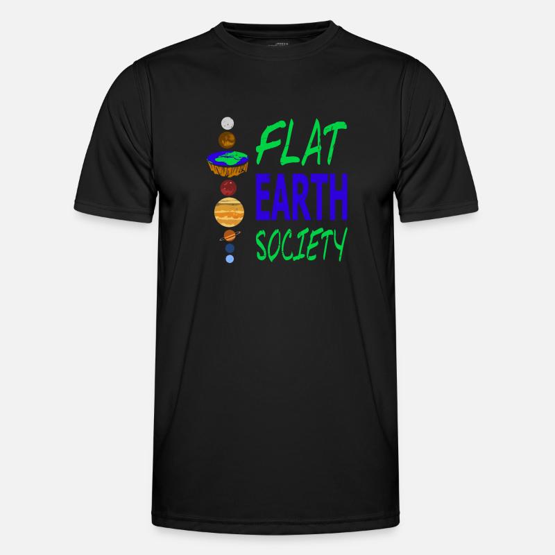 FLAT EARTH Society Retro Flat Earther Designs T-shirt sport Homme