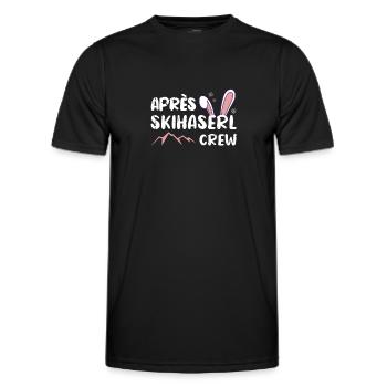Aprés Ski Hase Haserl Hütte Häschen Apres Ski - Männer Funktions-T-Shirt - Schwarz - Vorne - AI Model Male 178 dark (178cm)