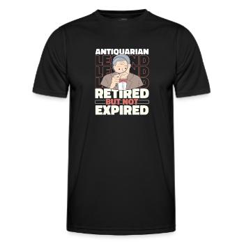 Antiques Antique dealers in retirement - Men's Functional T-Shirt - black - Front - AI Model Male 178 dark (178cm)