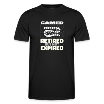 Board game Board game in retirement - Men's Functional T-Shirt - black - Front - AI Model Male 178 dark (178cm)