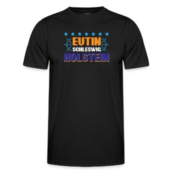Eutin Schleswig-holstein - Men's Functional T-Shirt - black - Front - AI Model Male 178 dark (178cm)