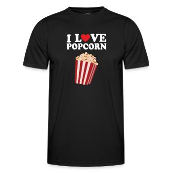 Popcorn - Männer Funktions-T-Shirt - Schwarz - Vorne - AI Model Male 178 dark (178cm)