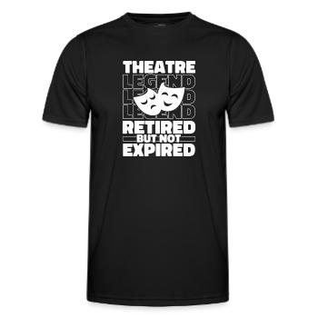 Theatre Actor Pensioner - Men's Functional T-Shirt - black - Front - AI Model Male 178 dark (178cm)