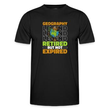 Geography Retired geographer - Men's Functional T-Shirt - black - Front - AI Model Male 178 dark (178cm)