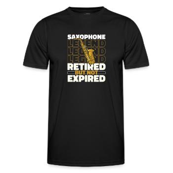 Saxophone Saxophone Retraité - T-shirt sport Homme - noir - Devant - AI Model Male 178 dark (178cm)