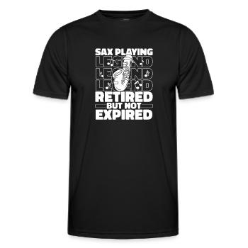 Saxophone Saxophone Retiré - T-shirt sport Homme - noir - Devant - AI Model Male 178 dark (178cm)