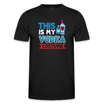 This Is My Vodka Costume - Men's Functional T-Shirt - black - Front - AI Model Male 178 dark (178cm)
