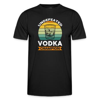 Undefeated Vodka Champion - Men's Functional T-Shirt - black - Front - AI Model Male 178 dark (178cm)