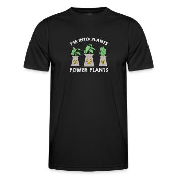 Ingénieur nucléaire dans les centrales, les centrales électriques, drôle - T-shirt sport Homme - noir - Devant - AI Model Male 178 dark (178cm)
