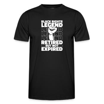 Anti-racism Black Rights in retirement - Men's Functional T-Shirt - black - Front - AI Model Male 178 dark (178cm)