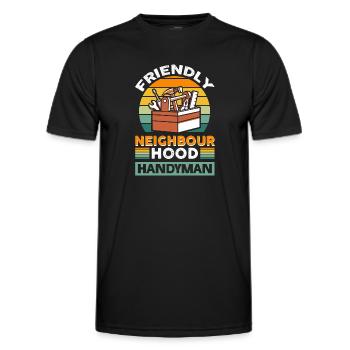 Friendly Neighbourhood Handyman - Men's Functional T-Shirt - black - Front - AI Model Male 178 dark (178cm)
