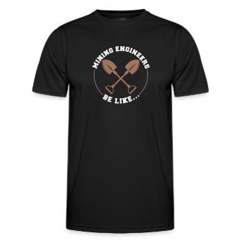 Ingenieur Schaufel Bergbauingenieur - Männer Funktions-T-Shirt - Schwarz - Vorne - AI Model Male 178 dark (178cm)